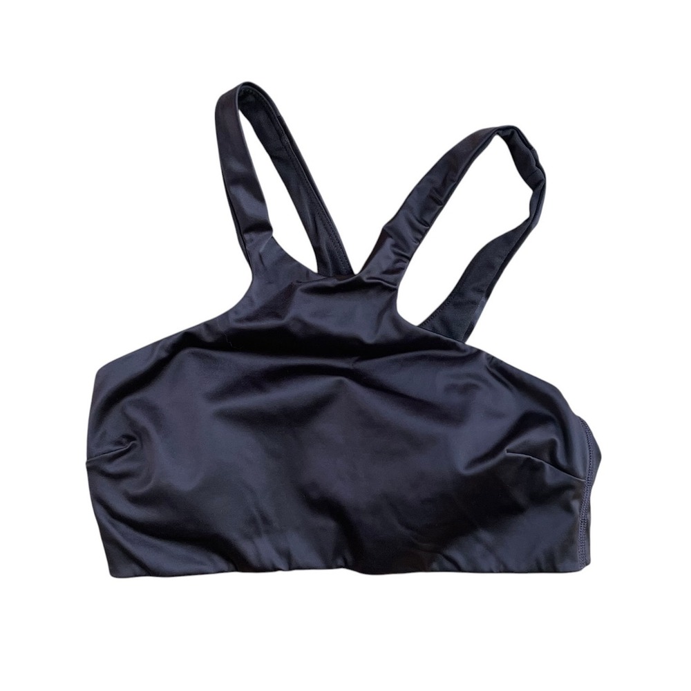 Lululemon Espresso Brown Satin Sheen Racerback Sports Bra Womens Size 6